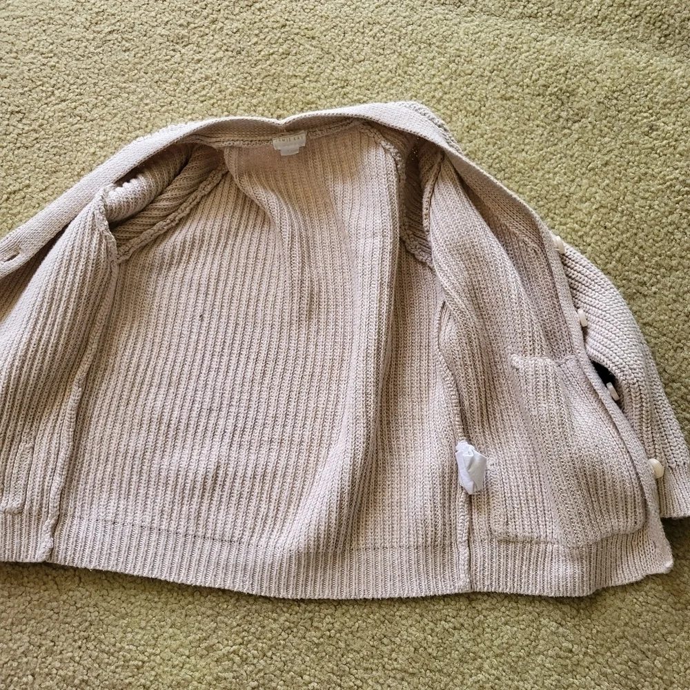 kids Cream Knit Cardigan Sweater 4y